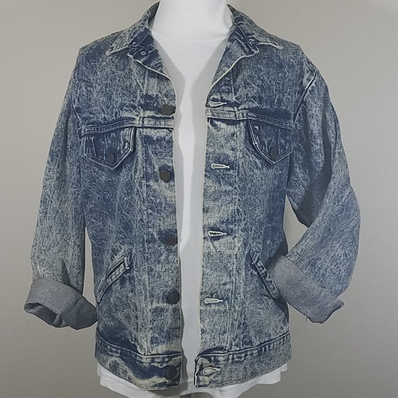 No Excuses Jackets & Blazers - No Excuses Women's Vtg Acid Stone Wash Jean Jacket